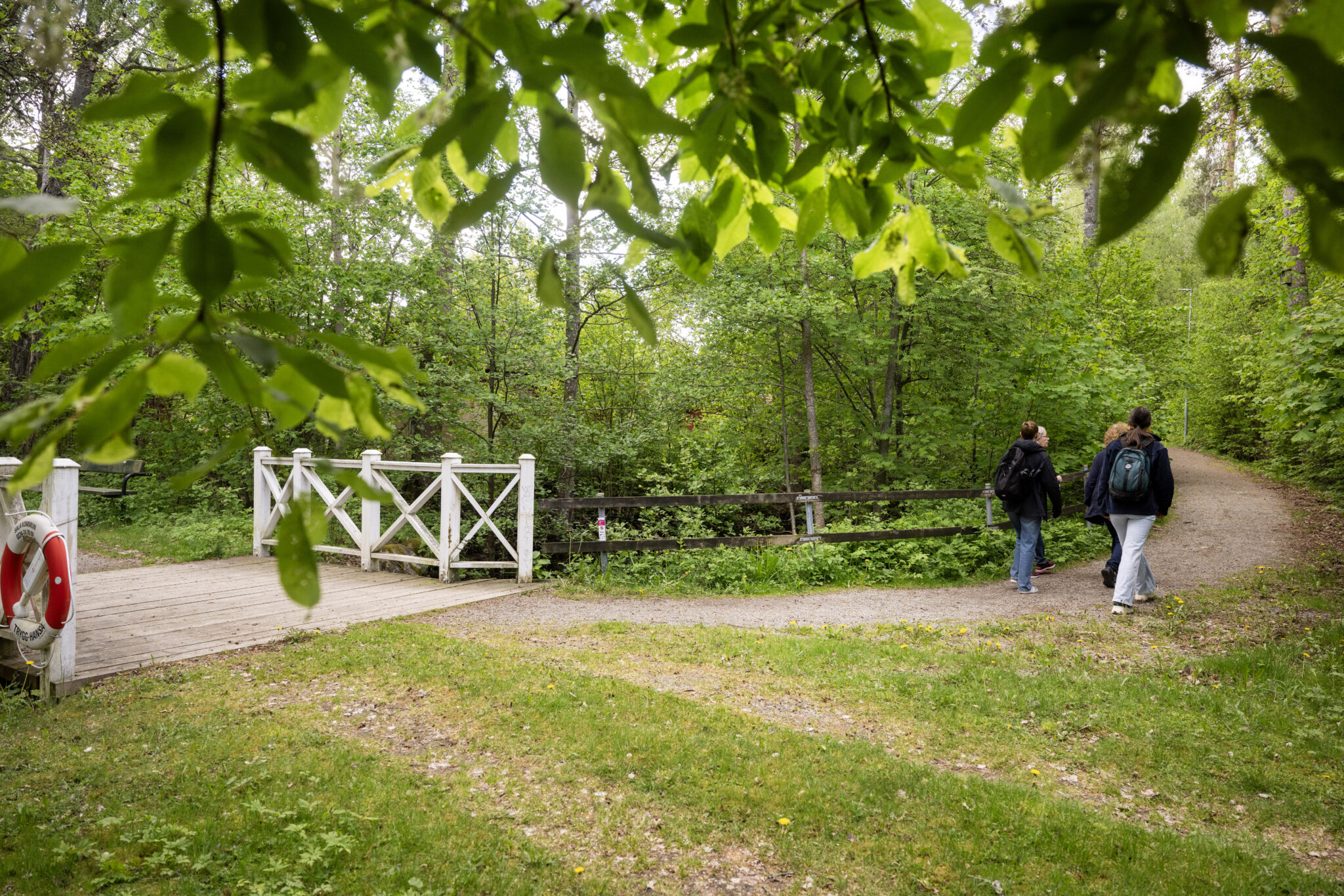 Vandrare går bortåt